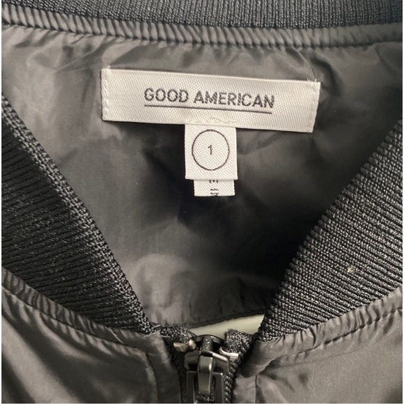 Good American Black Back Short Peplum Jacket Size Small NEW - Picture 6 of 12